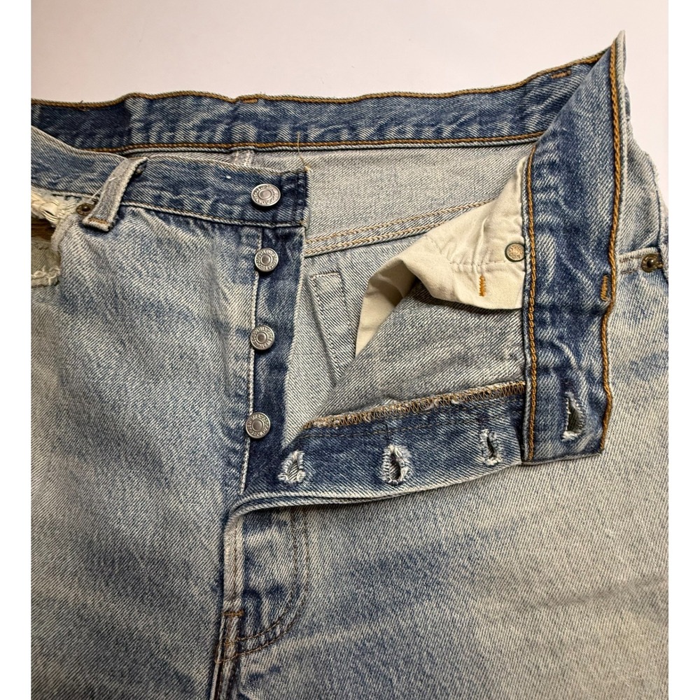 Vintage Levi's 501 Jeans USA W36 L30 Distressed Button Fly Straight Leg Grunge - Picture 14 of 16